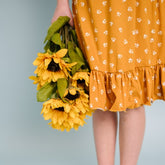 Mustard Floral Dress